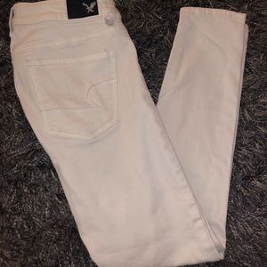 American Eagle SHORT super stretch jeggings white